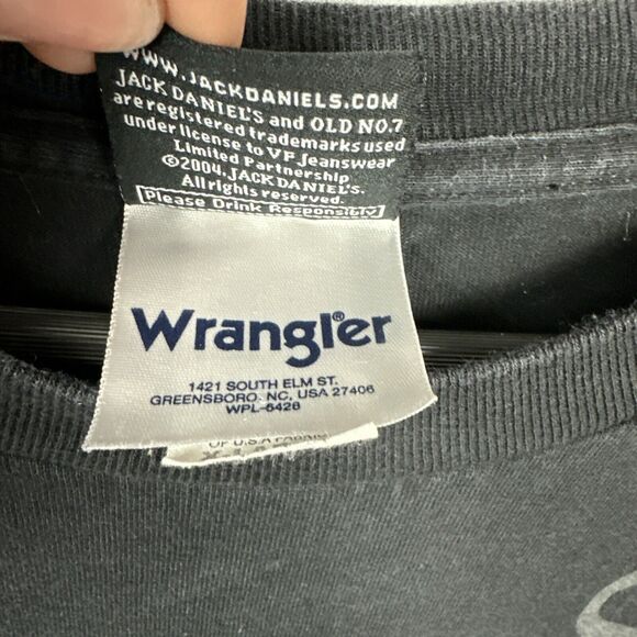 Jack Daniels Wrangler men’s size XL western bull Graphic Crew Neck - Picture 3 of 9